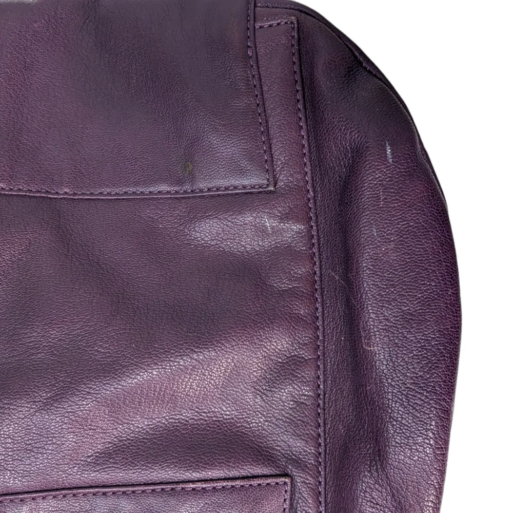 MARC by Marc Jacobs Purple Maroon Leather Preppy Leather Hobo Bag